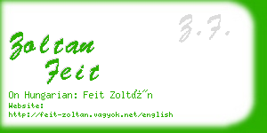 zoltan feit business card
